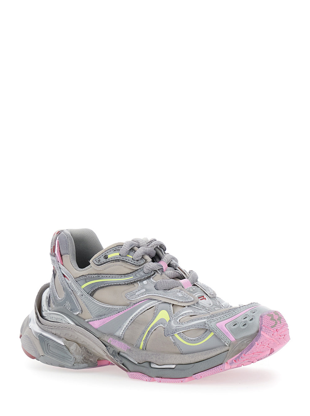 BALENCIAGA Balenciaga Women 'Runner 2' Beige Sneaker With Embossed Logo In Mesh And Nylon Woman