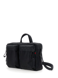 Gucci Men Black Suitcase With Tone-On-Tone Gg All-Over Motif In Tech Fabric Man