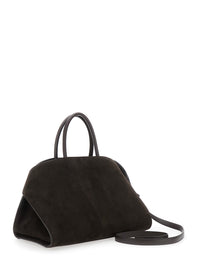 Ferragamo Women 'Hug Bicolor' Brown Handbag With Logo And Gancini Buckle In Leather Woman