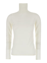 MAX MARA Max Mara Women White High Neck Sweater In Wool Woman