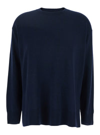 'S Maxmara Women 'Verona' Blue Sweater With Dropped Shoulders In Wool Woman
