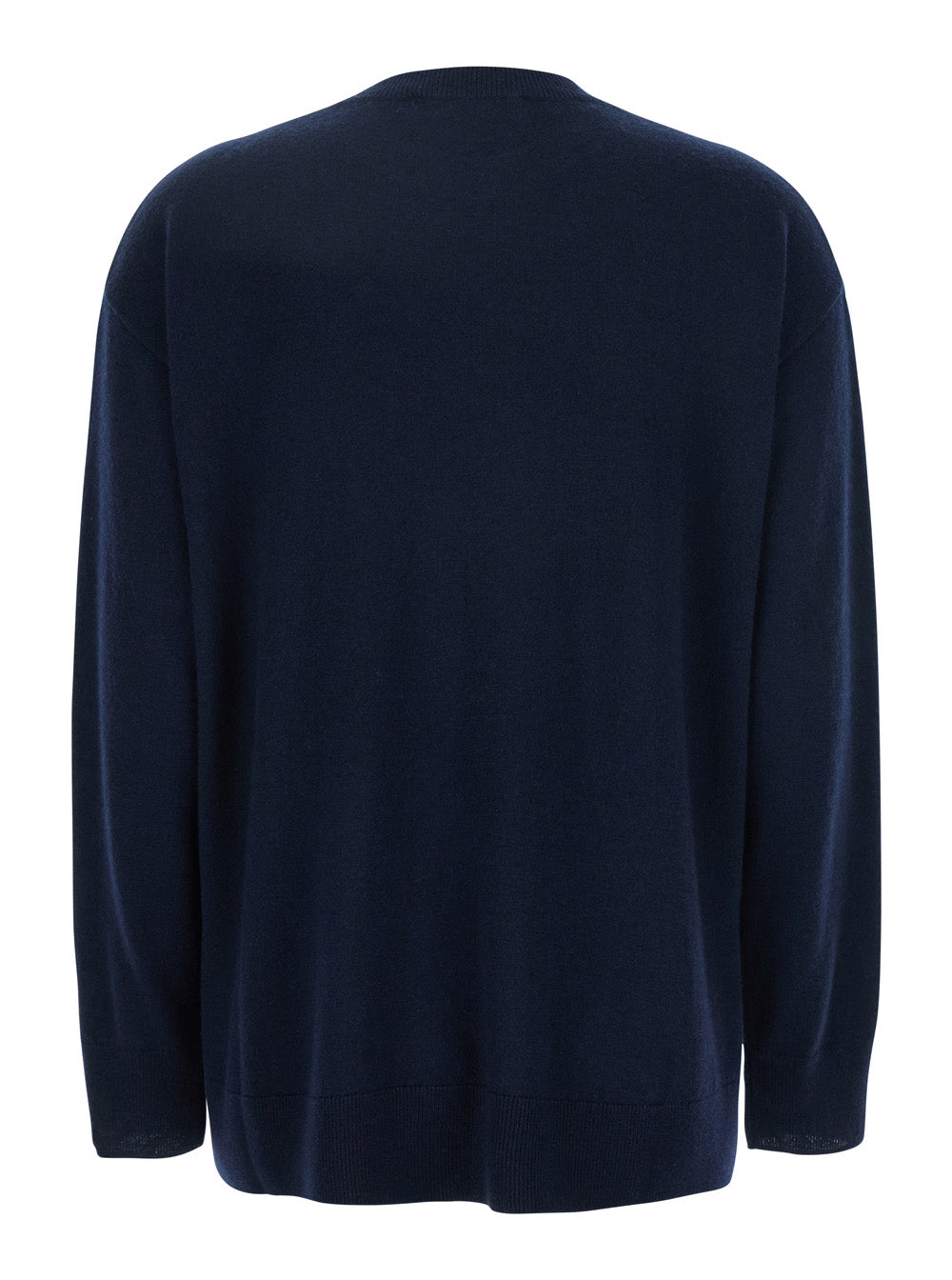 'S Maxmara Women 'Verona' Blue Sweater With Dropped Shoulders In Wool Woman