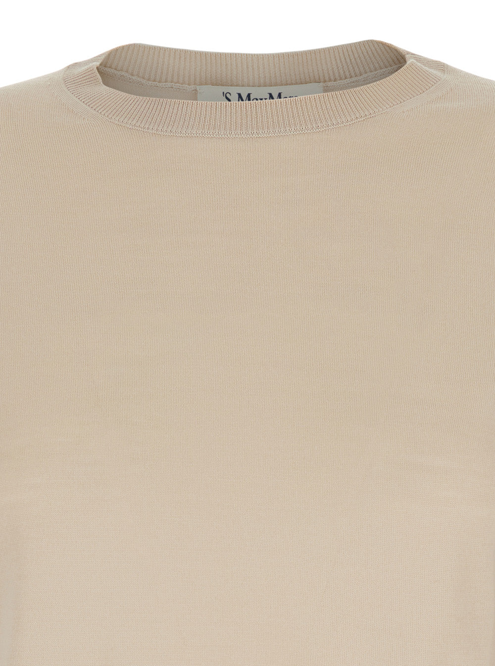 'S Maxmara Women 'Amici' Beige Sweater With Three-Quarter Sleeves In Virgin Wool Woman