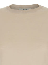 'S Maxmara Women 'Amici' Beige Sweater With Three-Quarter Sleeves In Virgin Wool Woman