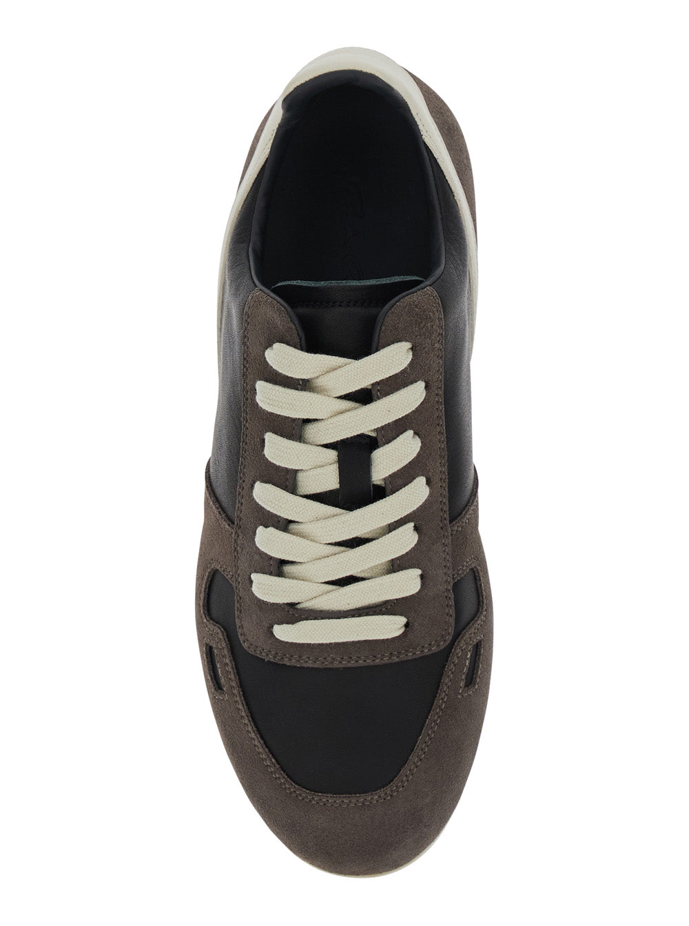 RICK OWENS Rick Owens Women Black Low-Top Sneakers With Suede Inserts In Leather Woman