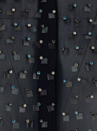 DRIES VAN NOTEN Dries Van Noten Women Blue Shirt With Pointed Collar And All-Over Crystal Application In Viscose Woman