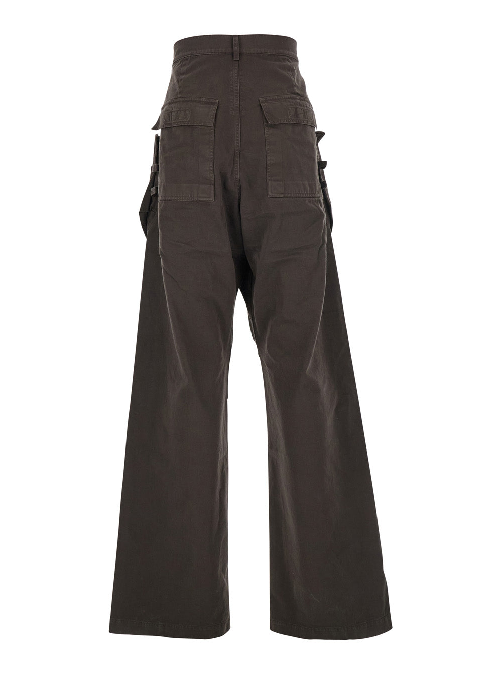 Drkshdw Men 'Stefan' Brown Wide Leg Cargo Pants With Patch Pockets In Cotton Man