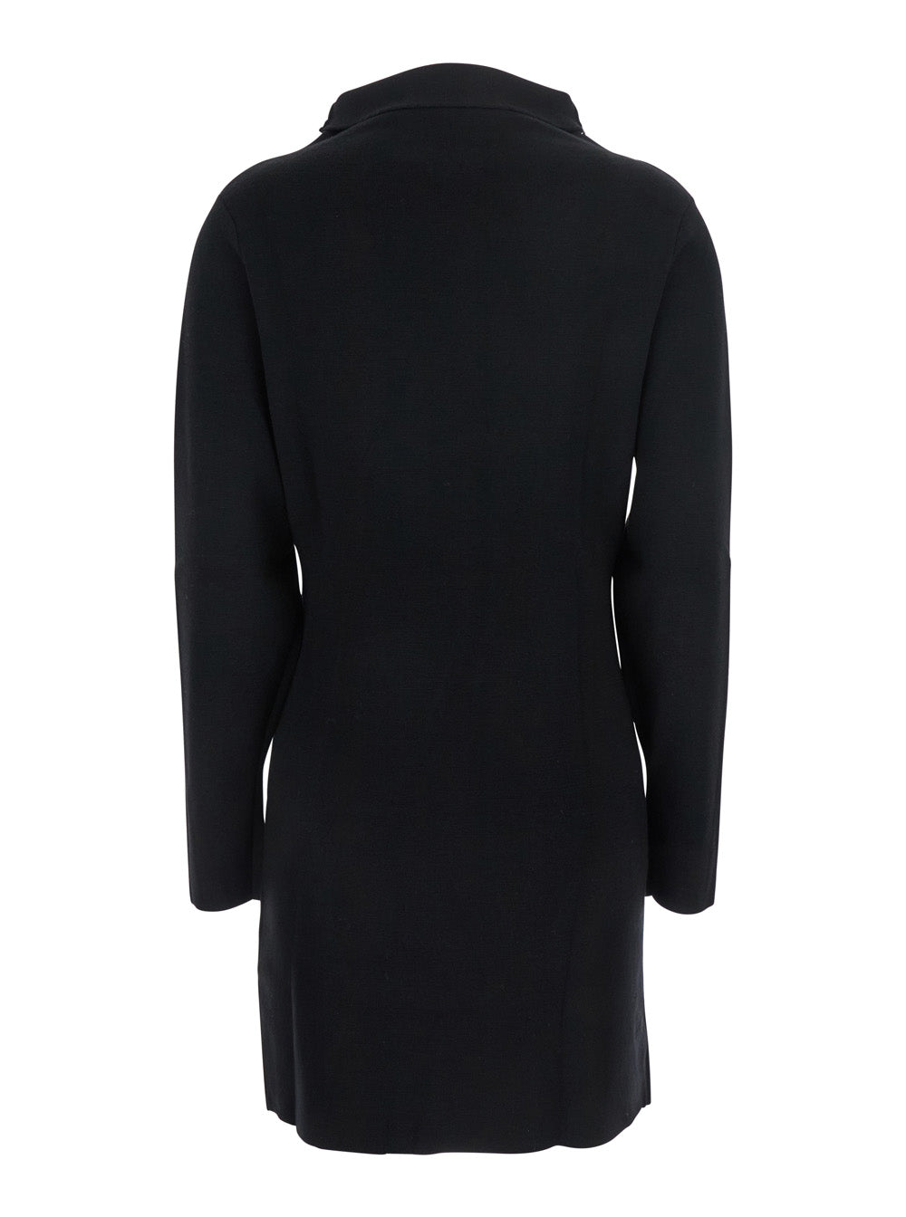 P.A.R.O.S.H. Women Black Turtleneck Midi Dress In Wool And Cashmere Woman