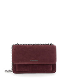MICHAEL MICHAEL KORS Michael Michael Kors Women Bordeaux Shoulder Bag With Chain Strap And Front Logo In Suede Woman