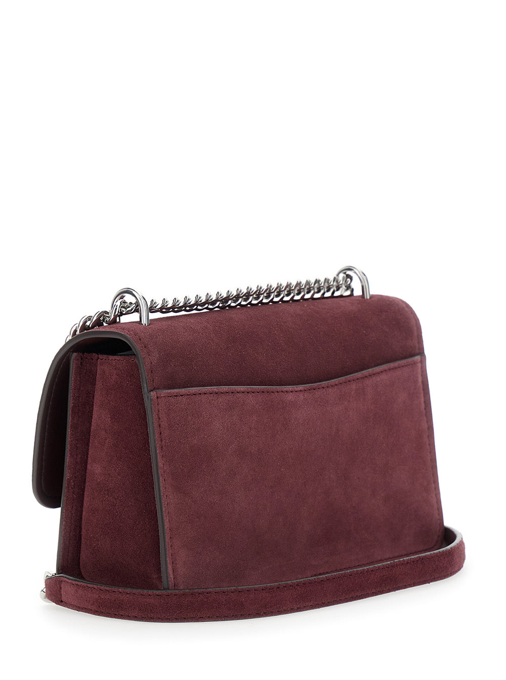 MICHAEL MICHAEL KORS Michael Michael Kors Women Bordeaux Shoulder Bag With Chain Strap And Front Logo In Suede Woman
