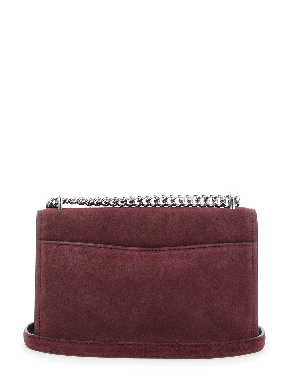 MICHAEL MICHAEL KORS Michael Michael Kors Women Bordeaux Shoulder Bag With Chain Strap And Front Logo In Suede Woman