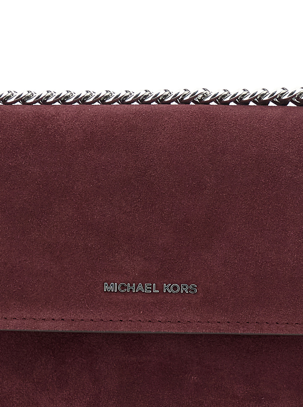 MICHAEL MICHAEL KORS Michael Michael Kors Women Bordeaux Shoulder Bag With Chain Strap And Front Logo In Suede Woman
