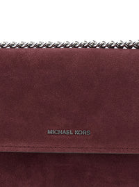 MICHAEL MICHAEL KORS Michael Michael Kors Women Bordeaux Shoulder Bag With Chain Strap And Front Logo In Suede Woman