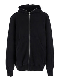 Drkshdw Men Black Hoodie With Kangaroo Pocket On The Front In Cotton Man