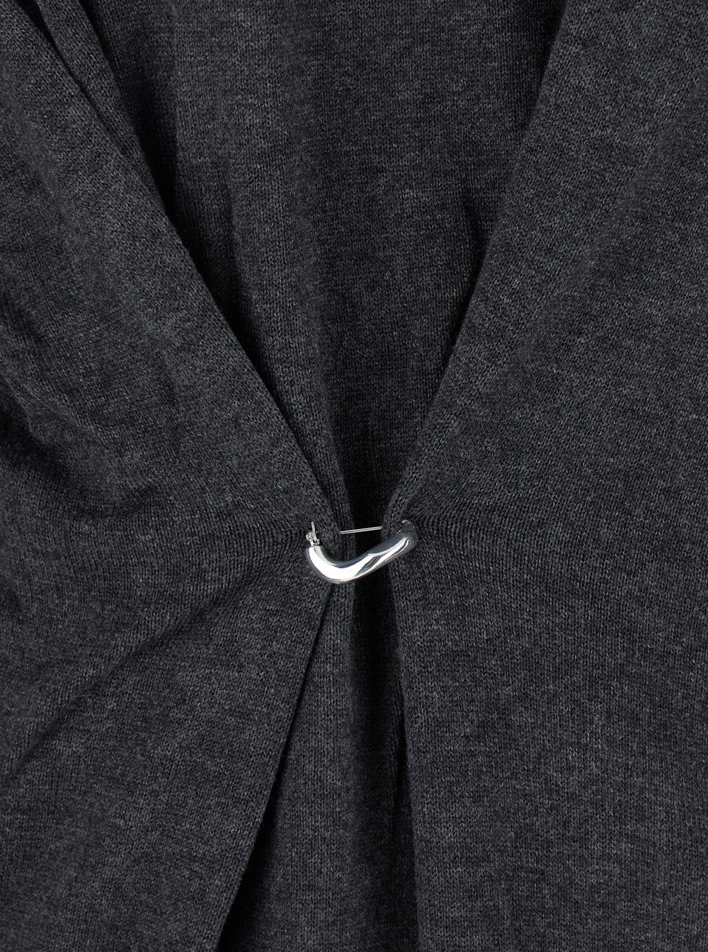 Isabel Marant Women Grey V-Neck Sweater With Ring Detail At The Waist In Fabric Woman
