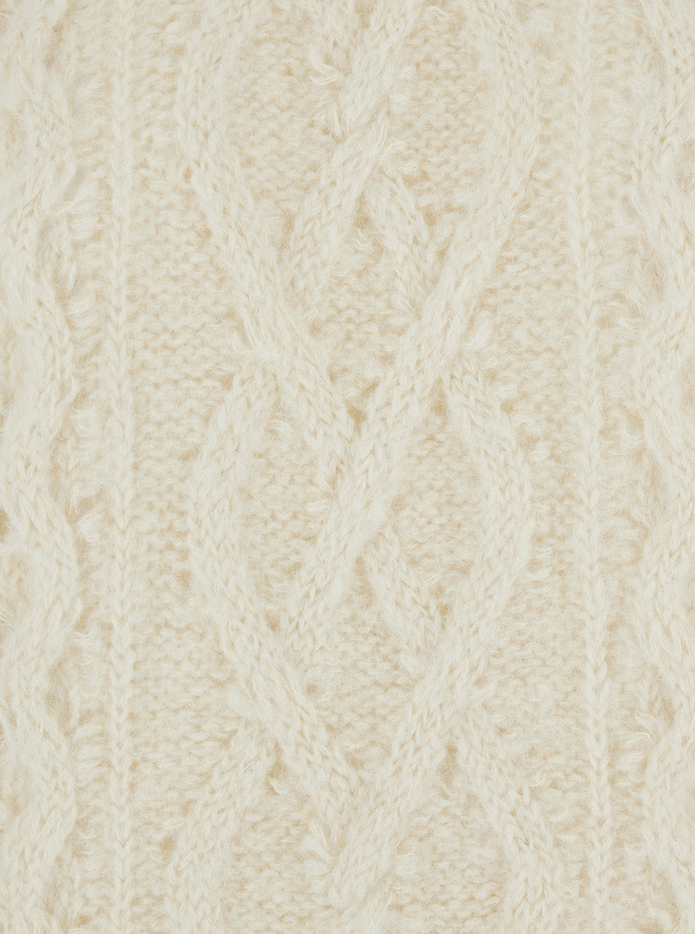 Isabel Marant Etoile Women White Crew Neck Sweater With Braided Design In Wool Woman