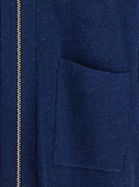 Jw Anderson Men Blue Cardigan With V Neck And And Front Zip Closure In Wool Blend Man