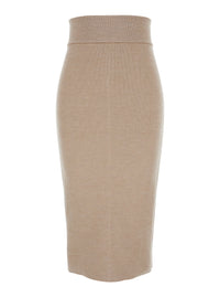 Jacquemus Women Beige Skirt With Pencil Desgin In Wool Woman