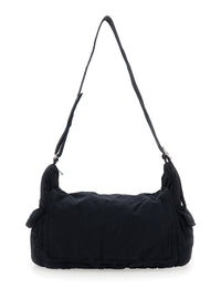 ERL Erl Men Black Shoulder Bag With Adjustable Shoulder Strap In Cotton Twill Man