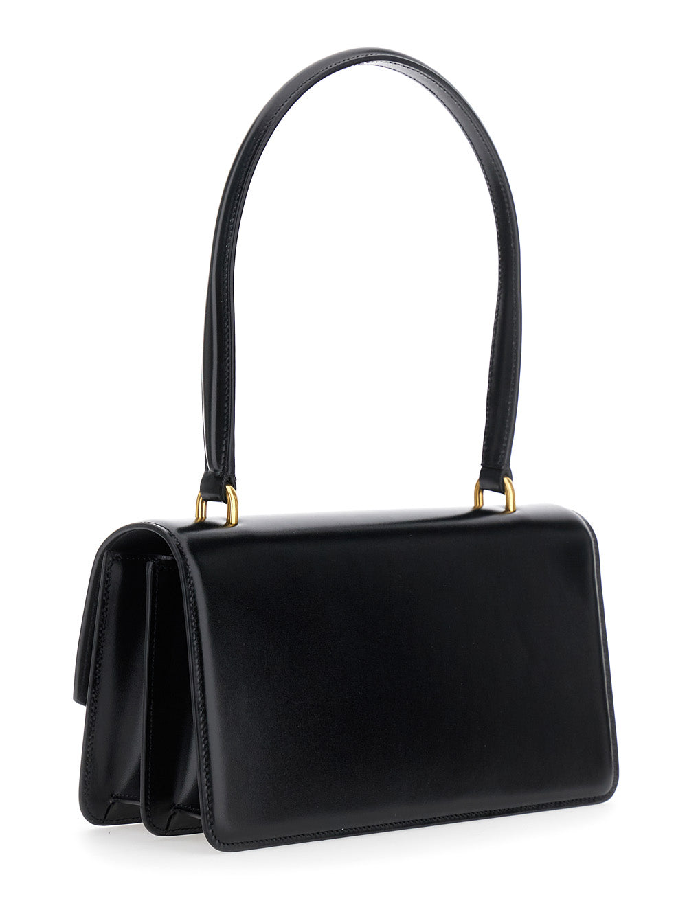 VALENTINO GARAVANI Valentino Garavani Women 'Vain' Black Shoulder Strap With Vlogo Plaque On The Front And One Top Handle In Leather Woman