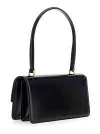 VALENTINO GARAVANI Valentino Garavani Women 'Vain' Black Shoulder Strap With Vlogo Plaque On The Front And One Top Handle In Leather Woman