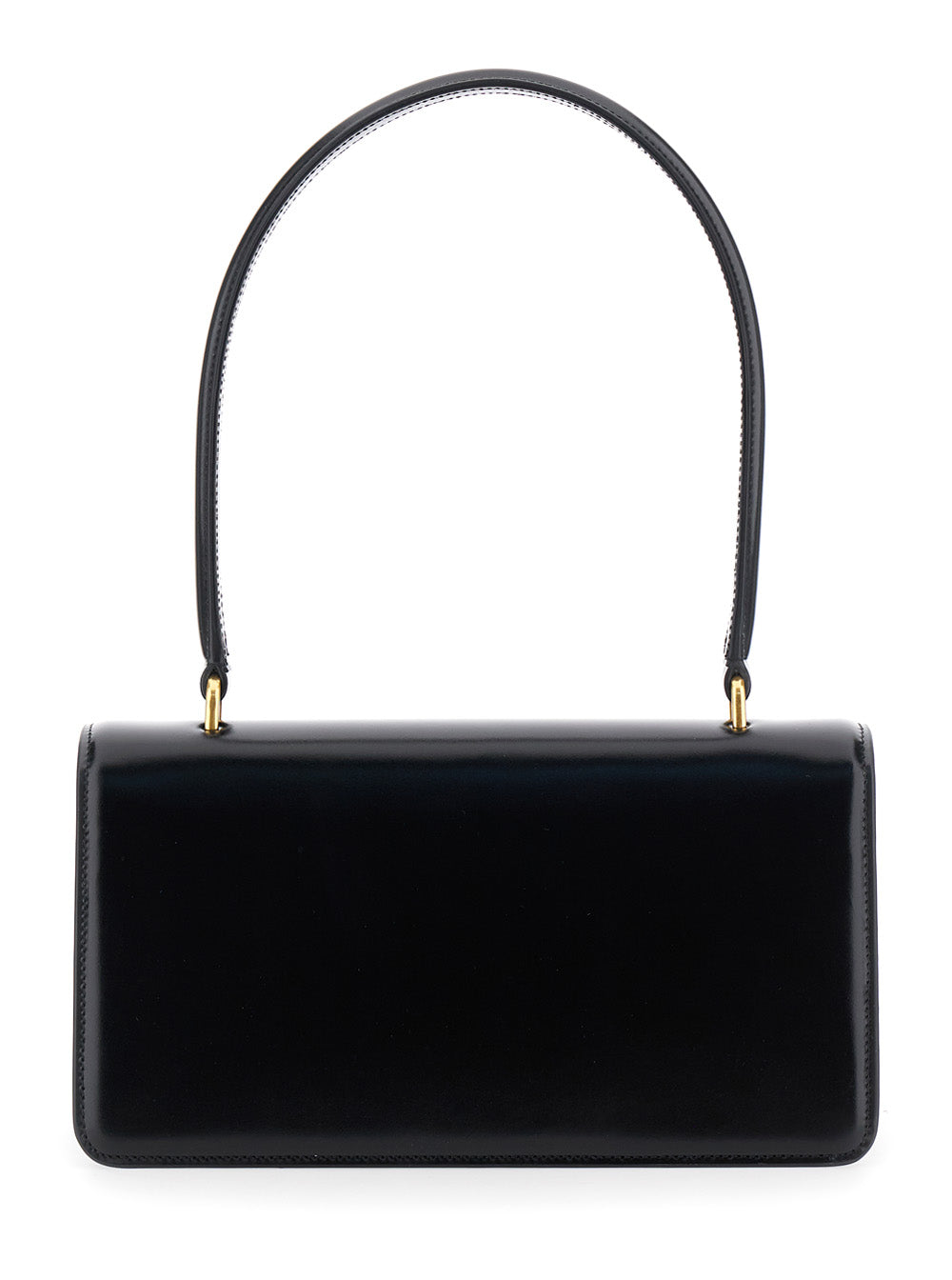 VALENTINO GARAVANI Valentino Garavani Women 'Vain' Black Shoulder Strap With Vlogo Plaque On The Front And One Top Handle In Leather Woman