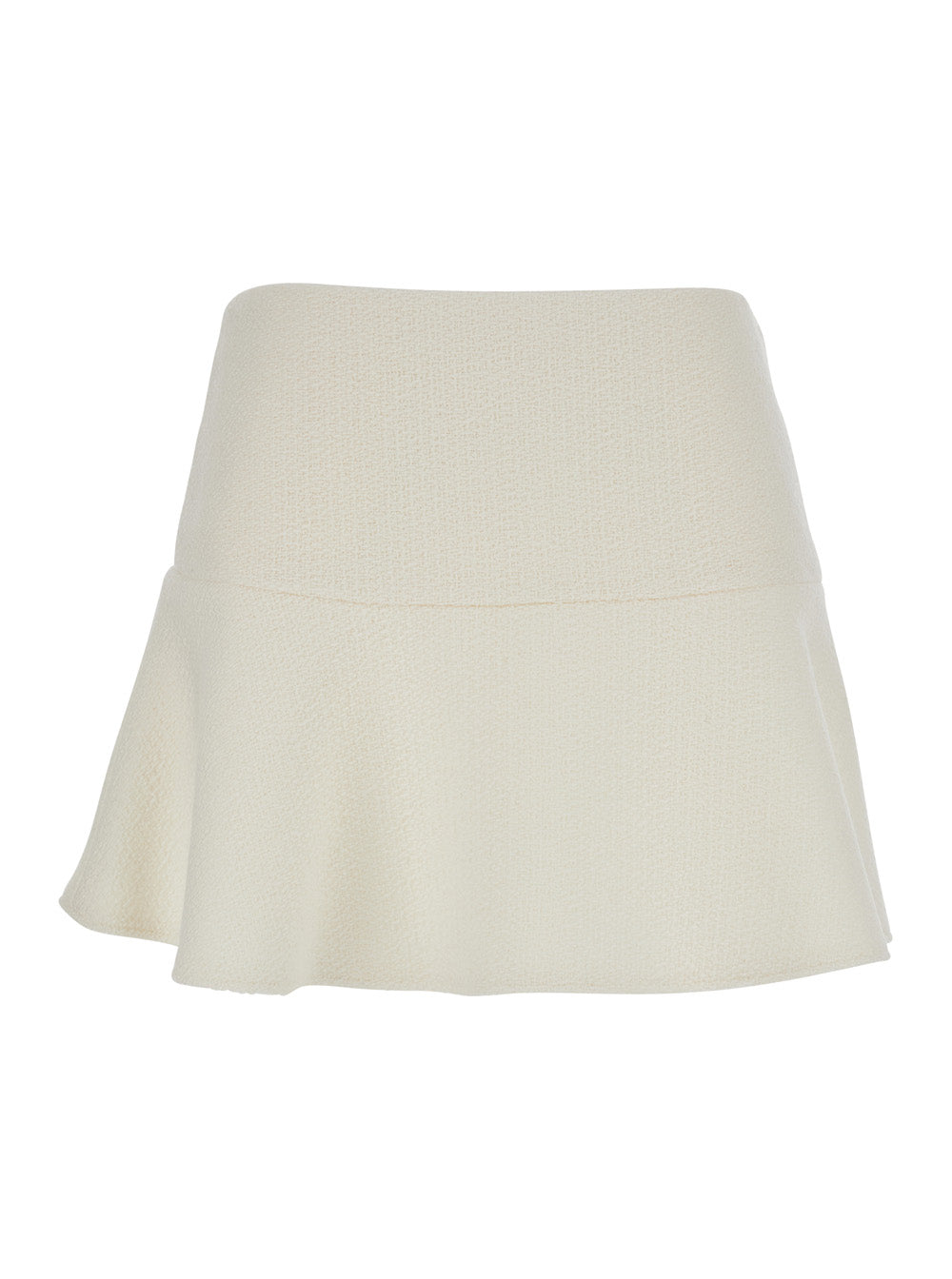 Gucci Women White Skirt With Hidden Side Closure In Wool Boucle Woman