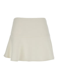 Gucci Women White Skirt With Hidden Side Closure In Wool Boucle Woman