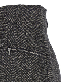 MAX MARA Max Mara Women Brown Shorts With Belt Loops And Button Closure In Virgin Wool Blend Woman