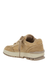 Axel Arigato Women 'Area Lo' Beige Low Top Sneakers With Logo Patch On The Tongue And Chunky Sole In Leather Blend Woman