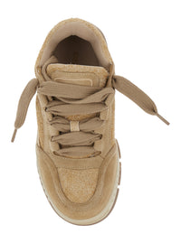 Axel Arigato Women 'Area Lo' Beige Low Top Sneakers With Logo Patch On The Tongue And Chunky Sole In Leather Blend Woman