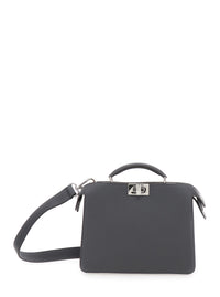 Fendi Men 'Iseeu Small' Grey Handbag With Removable Internal Pocket In Leather Man