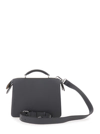 Fendi Men 'Iseeu Small' Grey Handbag With Removable Internal Pocket In Leather Man