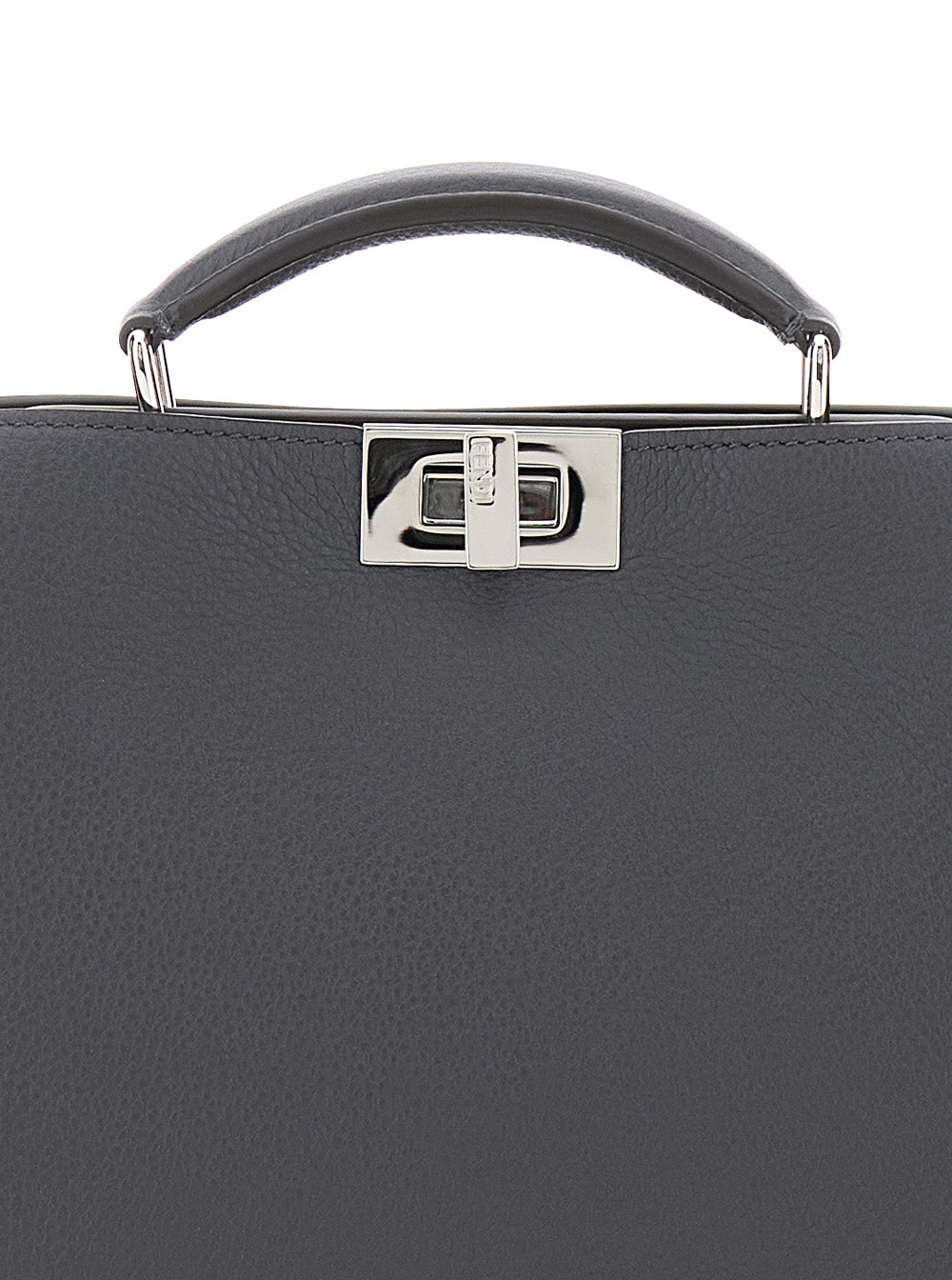 Fendi Men 'Iseeu Small' Grey Handbag With Removable Internal Pocket In Leather Man