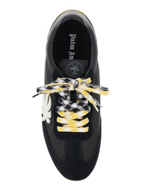 Palm Angels Men 'Pa 5' Black Low Top Sneakers With Logo Patch On The Tongue And Contrasting Heel With Logo In Leather Man