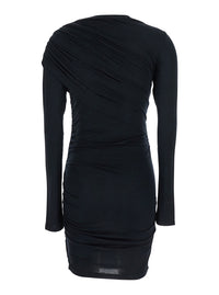 Isabel Marant Etoile Women 'Denise' Black Dress With Round Neckline And Ruffle Design In Fabric Woman