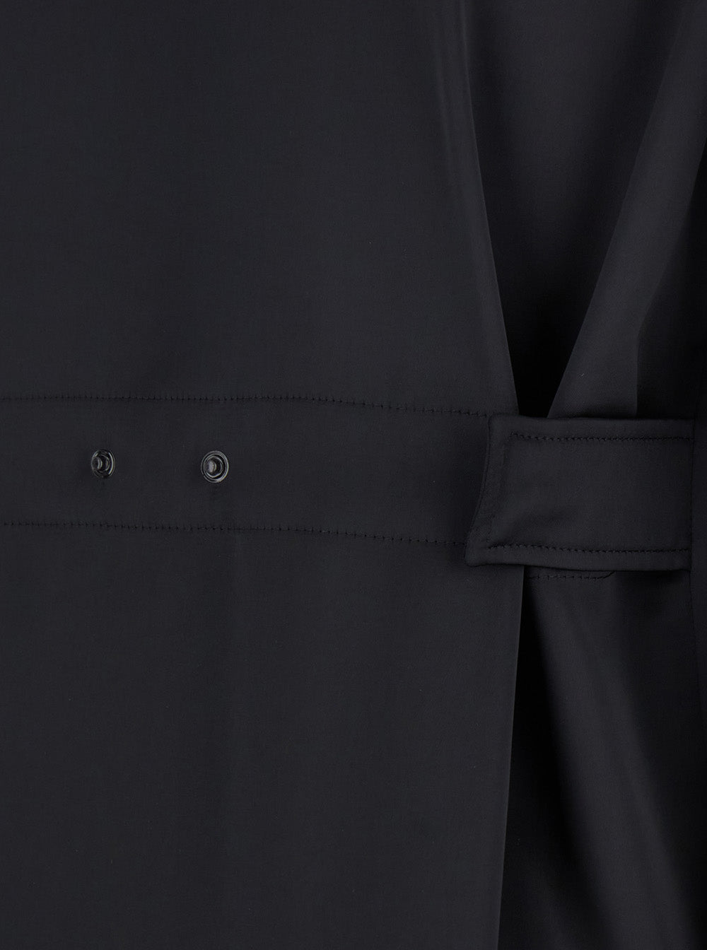 Moncler Genius Women Black Shirt With Classic Collar And Logo Patch On The Chest In Tech Fabric Woman