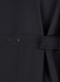 Moncler Genius Women Black Shirt With Classic Collar And Logo Patch On The Chest In Tech Fabric Woman