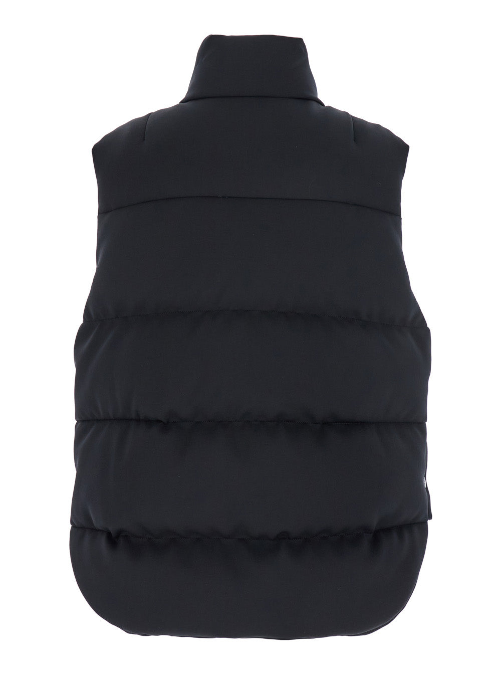 Moncler Genius Women 'Otis' Black High-Neck Vest With Logo Patch On The Chest In Tech Fabric Woman