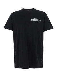 Dsquared2 Men 'Ducati X D2' Black T-Shirt With Logo On The Front In Cotton Man