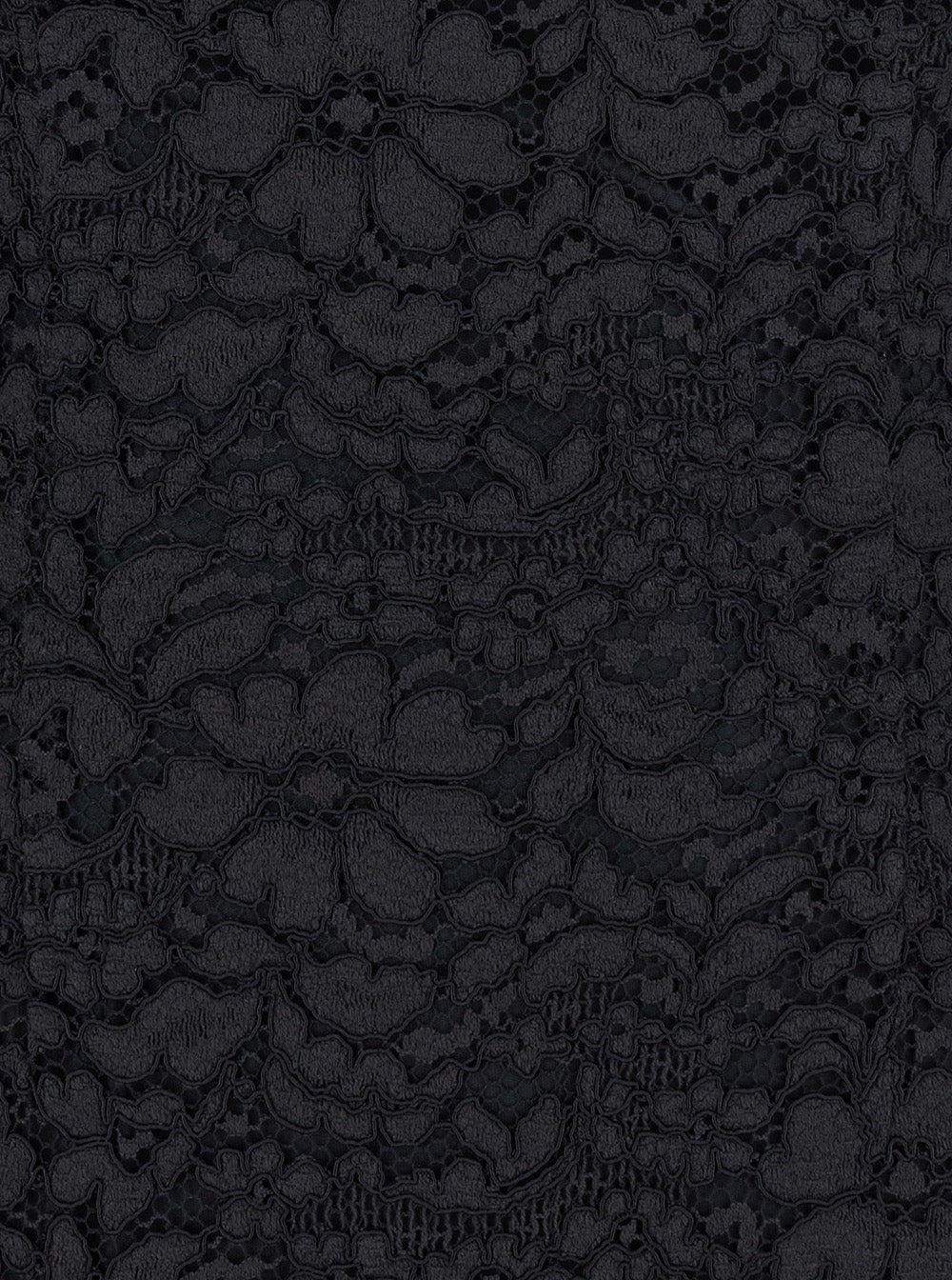 Leplain Women Black Maxi Dress With Rear Concealed Zip Closure And All-Over Embroidery In Lace Woman