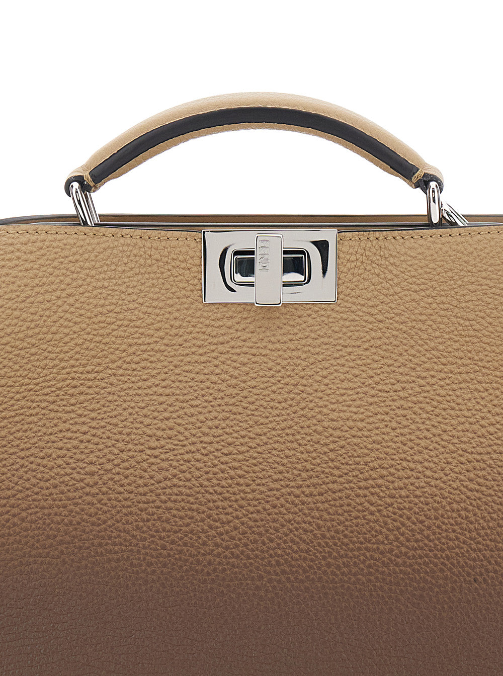 Fendi Men 'Iseeu Small' Beige Handbag With Removable Internal Pocket And Faded Effect In Leather Man