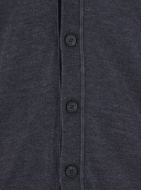 Jacquemus Men Grey V-Neck Cardigan With Logo On The Back In Cotton Man