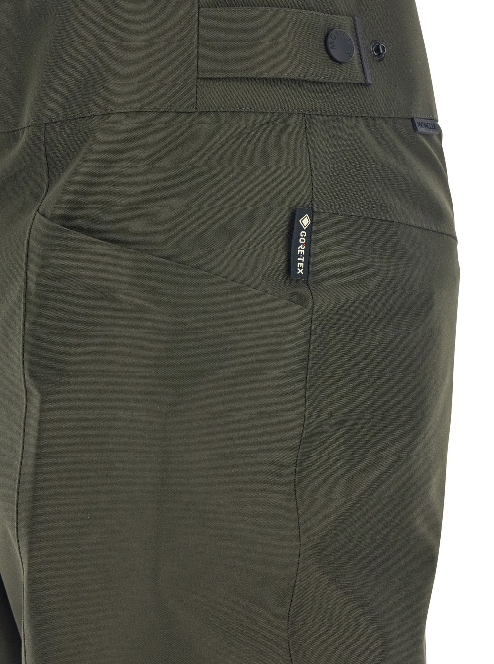 Moncler Grenoble Women Green Pants With Elastic Drawstring Hem And Logo Patch On The Sleeve In Tech Fabric Woman