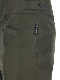 Moncler Grenoble Women Green Pants With Elastic Drawstring Hem And Logo Patch On The Sleeve In Tech Fabric Woman