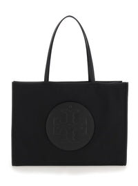 TORY BURCH Tory Burch Women 'Ella' Black Large Tote Bag With Tonal Logo Detail In Tech Fabric Woman