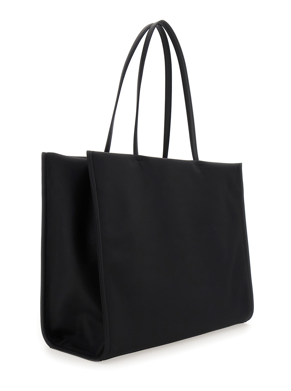 TORY BURCH Tory Burch Women 'Ella' Black Large Tote Bag With Tonal Logo Detail In Tech Fabric Woman