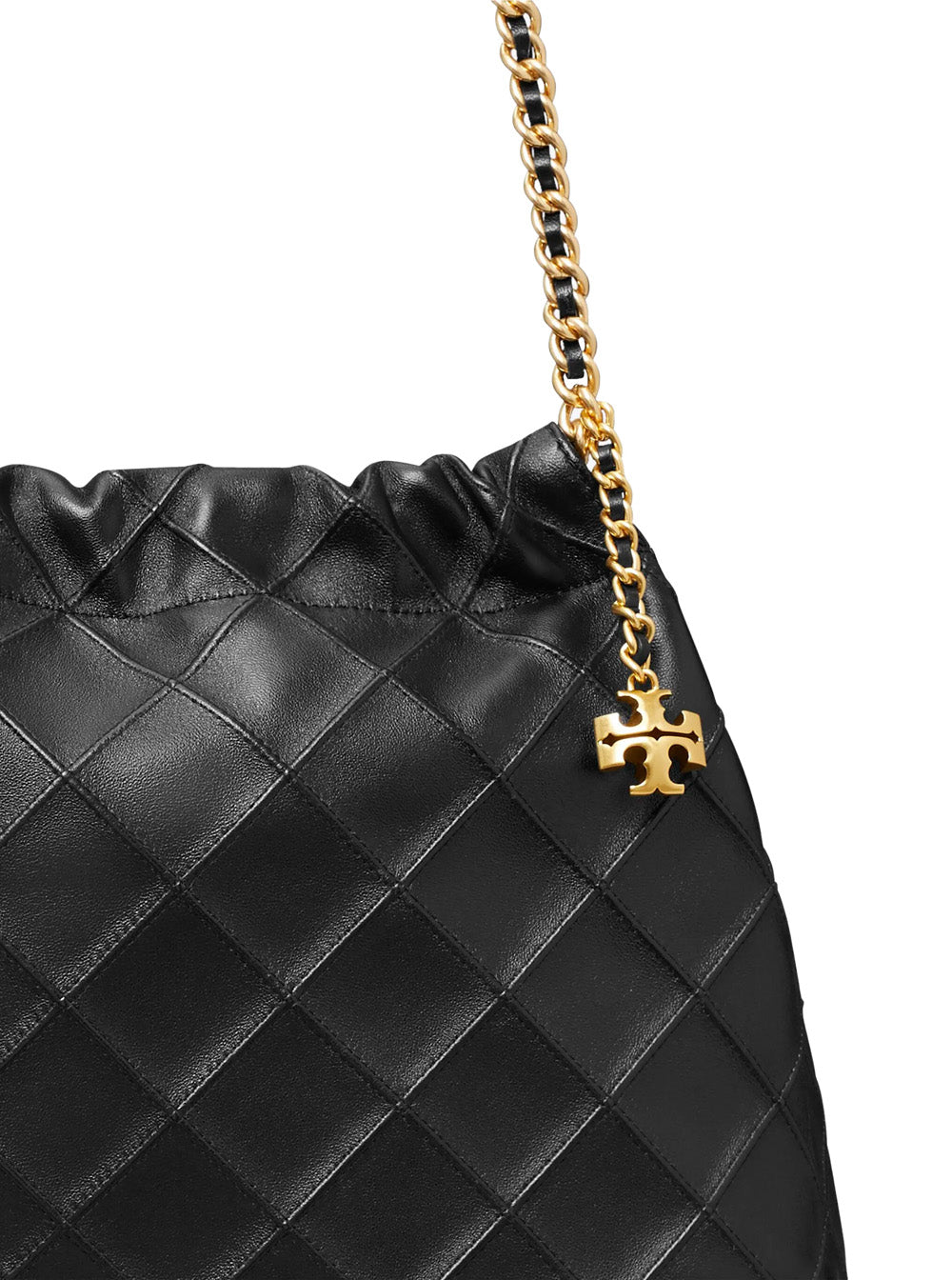 TORY BURCH Tory Burch Women Shoulder Bag With Chain Handles And Diamond Quilting In Black Leather For Women