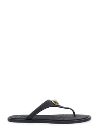 Versace Women Black Slides With Medusa Detail In Rubber Woman