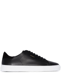 Axel Arigato Men '90 Clean' Black Low Top Sneakers With Logo Lettering On The Side In Leather Man